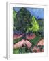 Landscape with Chestnut Tree-Ernst Ludwig Kirchner-Framed Giclee Print