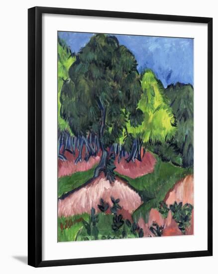 Landscape with Chestnut Tree-Ernst Ludwig Kirchner-Framed Giclee Print