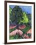 Landscape with Chestnut Tree-Ernst Ludwig Kirchner-Framed Giclee Print