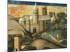 Landscape with Church, the Flight into Egypt, Verdu Retable, 1430-61, Llieda School, Detail-Jaime Ferrer-Mounted Giclee Print