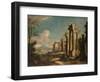 Landscape with Classical Ruins, C. 1750-null-Framed Art Print