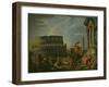 Landscape With Colosseum-Giovanni Paolo Pannini-Framed Premium Giclee Print