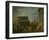 Landscape With Colosseum-Giovanni Paolo Pannini-Framed Premium Giclee Print