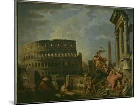 Landscape With Colosseum-Giovanni Paolo Pannini-Mounted Giclee Print