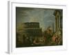 Landscape With Colosseum-Giovanni Paolo Pannini-Framed Giclee Print