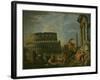 Landscape With Colosseum-Giovanni Paolo Pannini-Framed Giclee Print