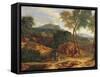 Landscape with Conopion Carrying the Ashes of Phocion-Jean-François Millet-Framed Stretched Canvas