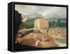 Landscape with Corn Threshers-Niccolo dell' Abate-Framed Stretched Canvas