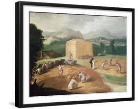 Landscape with Corn Threshers-Niccolo dell' Abate-Framed Giclee Print