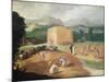 Landscape with Corn Threshers-Niccolo dell' Abate-Mounted Giclee Print