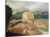 Landscape with Corn Threshers-Niccolo dell' Abate-Stretched Canvas