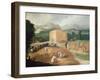 Landscape with Corn Threshers-Niccolo dell' Abate-Framed Giclee Print