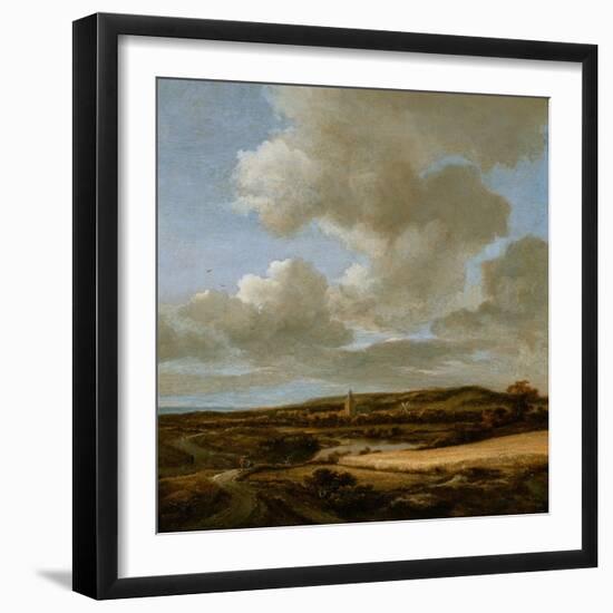 Landscape with Cornfield, 1660-69-Jacob Isaaksz. Or Isaacksz. Van Ruisdael-Framed Giclee Print