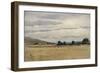 Landscape with Cornfield (W/C on Paper)-John Absolon-Framed Giclee Print