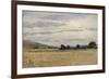 Landscape with Cornfield (W/C on Paper)-John Absolon-Framed Giclee Print