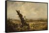 Landscape with Cornfield-John Linnell-Framed Stretched Canvas