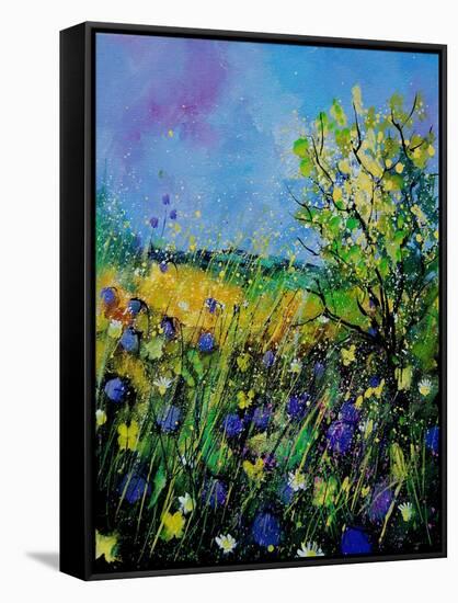 Landscape With Cornflowers 459060-Pol Ledent-Framed Stretched Canvas