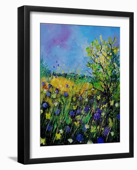 Landscape With Cornflowers 459060-Pol Ledent-Framed Art Print