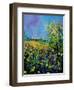 Landscape With Cornflowers 459060-Pol Ledent-Framed Art Print