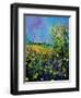 Landscape With Cornflowers 459060-Pol Ledent-Framed Art Print