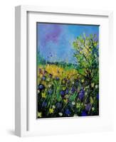 Landscape With Cornflowers 459060-Pol Ledent-Framed Art Print