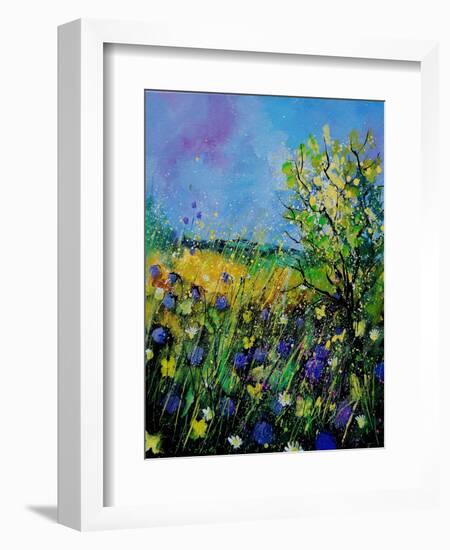 Landscape With Cornflowers 459060-Pol Ledent-Framed Art Print