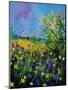 Landscape With Cornflowers 459060-Pol Ledent-Mounted Art Print