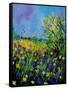 Landscape With Cornflowers 459060-Pol Ledent-Framed Stretched Canvas