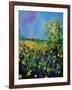 Landscape With Cornflowers 459060-Pol Ledent-Framed Art Print