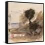 Landscape with Cottage and Windmill-Hercules Brabazon Brabazon-Framed Stretched Canvas