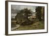 Landscape with Cottages, 1809-10-John Constable-Framed Giclee Print