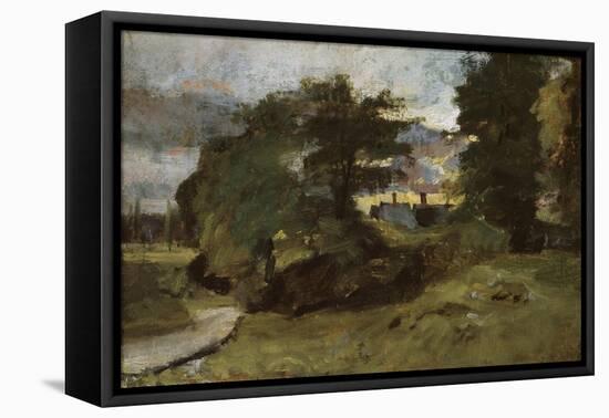 Landscape with Cottages, 1809-10-John Constable-Framed Stretched Canvas