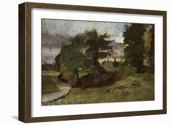 Landscape with Cottages, 1809-10-John Constable-Framed Giclee Print