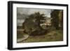 Landscape with Cottages, 1809-10-John Constable-Framed Giclee Print