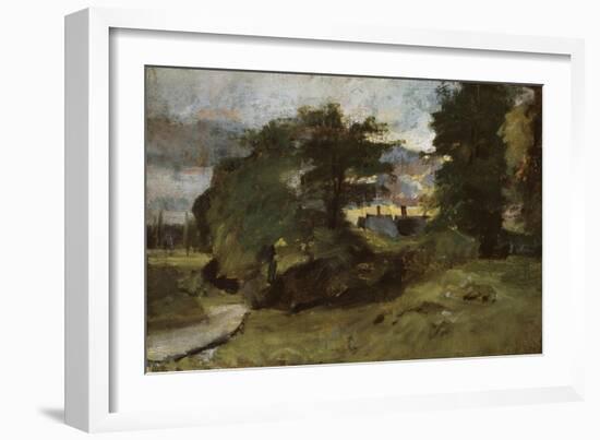 Landscape with Cottages, 1809-10-John Constable-Framed Giclee Print