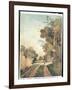 Landscape with Cottages (W/C on Paper)-John Sell Cotman-Framed Giclee Print