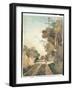 Landscape with Cottages (W/C on Paper)-John Sell Cotman-Framed Giclee Print