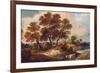 Landscape with Cow and Sheep, C.1795-Gainsborough Dupont-Framed Giclee Print