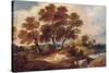 Landscape with Cow and Sheep, C.1795-Gainsborough Dupont-Stretched Canvas