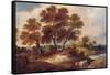 Landscape with Cow and Sheep, C.1795-Gainsborough Dupont-Framed Stretched Canvas