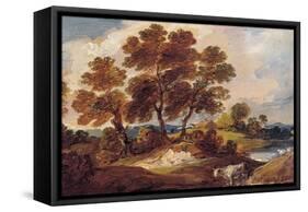 Landscape with Cow and Sheep, C.1795-Gainsborough Dupont-Framed Stretched Canvas