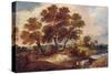 Landscape with Cow and Sheep, C.1795-Gainsborough Dupont-Stretched Canvas