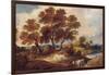 Landscape with Cow and Sheep, C.1795-Gainsborough Dupont-Framed Giclee Print