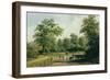 Landscape with Cows, 19Th Century (Oil on Canvas)-Alfred Vickers-Framed Giclee Print