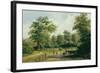 Landscape with Cows, 19Th Century (Oil on Canvas)-Alfred Vickers-Framed Giclee Print