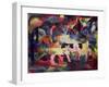 Landscape with Cows and a Camel-Auguste Macke-Framed Giclee Print