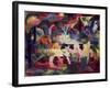 Landscape with Cows and a Camel-Auguste Macke-Framed Giclee Print