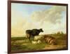 Landscape with Cows and Sheep, 1850-Thomas Sidney Cooper-Framed Giclee Print