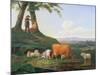 Landscape with Cows and Sheep-Abraham Bruiningh van Worrell-Mounted Giclee Print