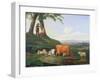 Landscape with Cows and Sheep-Abraham Bruiningh van Worrell-Framed Giclee Print